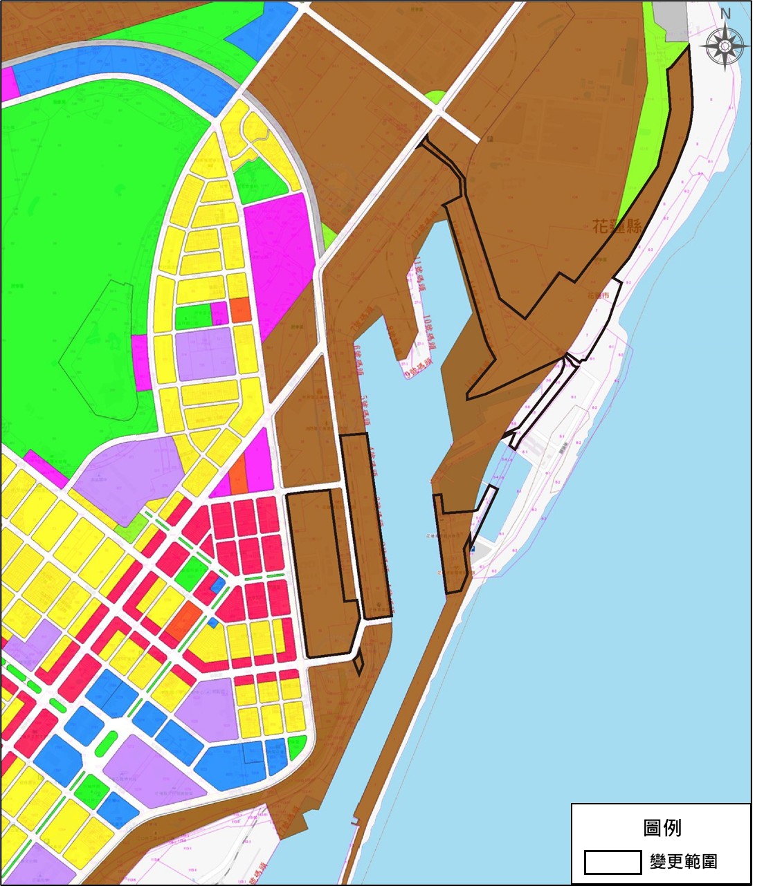 圖5、花蓮港區規劃變更區域示意圖
